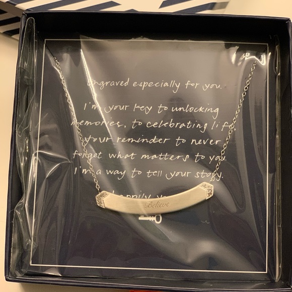 Stella & Dot Engraved “Believe” Necklace - Picture 6 of 8